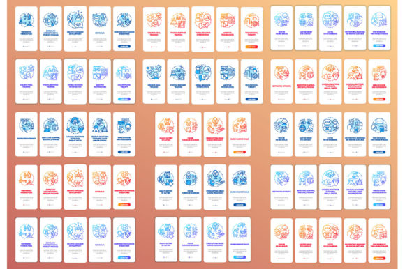 Autistic Therapy Methods Onboarding App Graphics for Local Branding