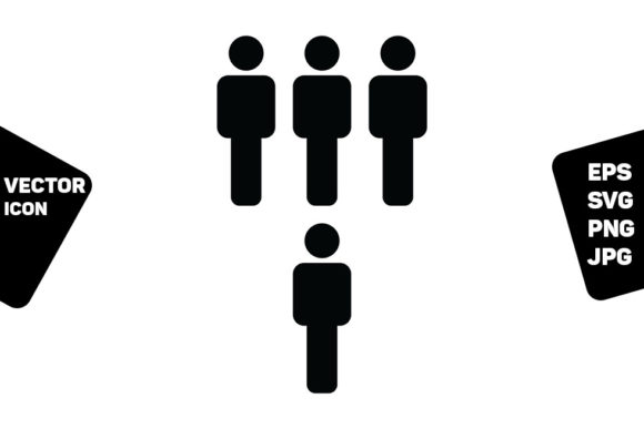 Client Icon Vector Male Group of People Graphics