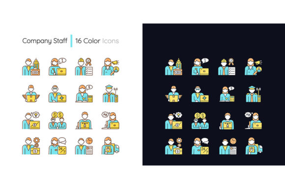 Company Staff Related Light and Dark Set