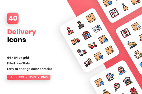 Delivery Icon Set for Modern Branding