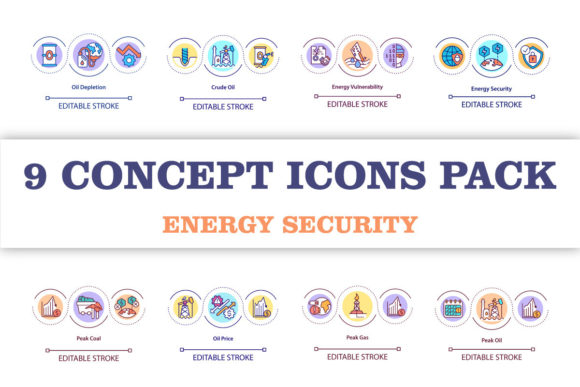 Energy Security Concept Graphics for Modern Branding