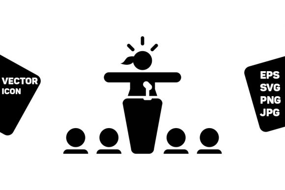 Event Icon Vector Person Speaking Graphics