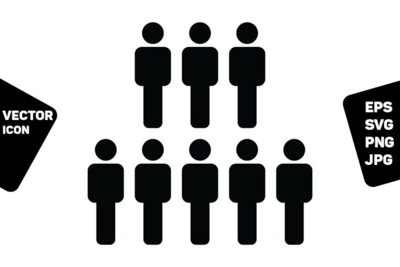 Group Icon Vector Male People Symbol Graphics