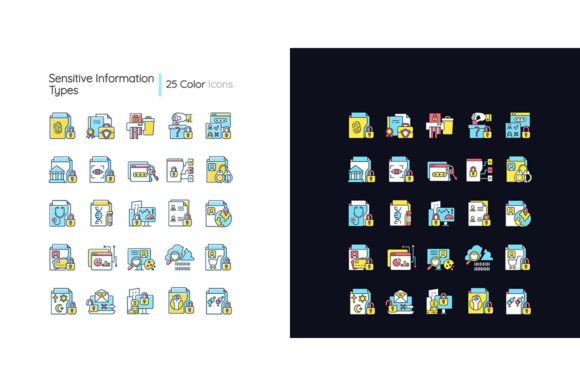 Icons for Crafters: Sensitive Information Types Set