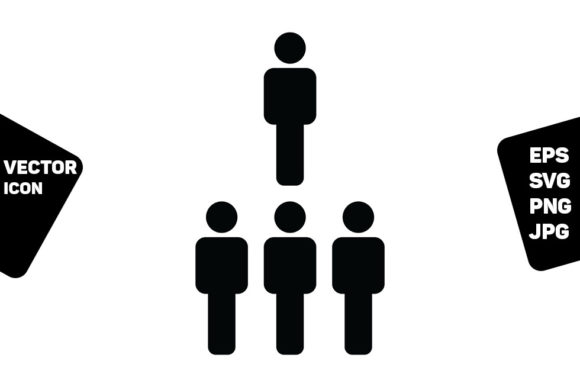 Management Icon Vector Male Group People Graphics