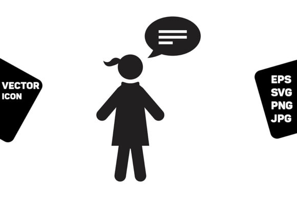 Meeting Icon Vector Female Person Symbol