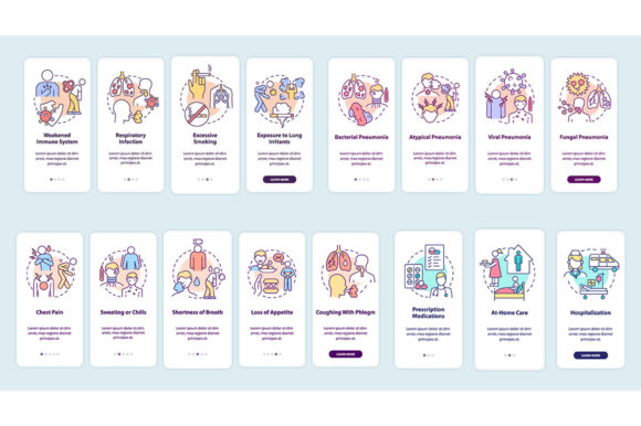 Pneumonia Diagnosis Graphics for Modern Web Design