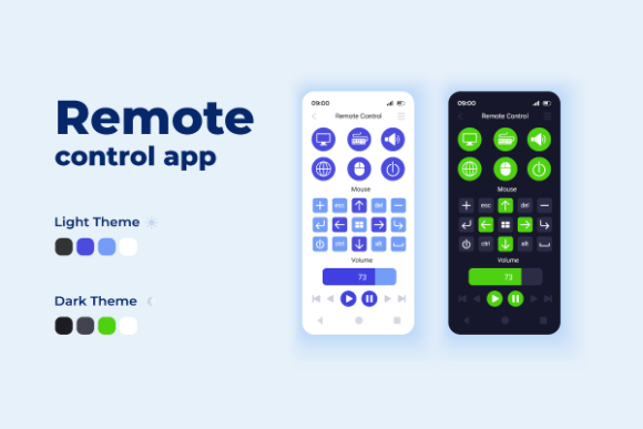 Remote Control App Interface Graphics for Crafters