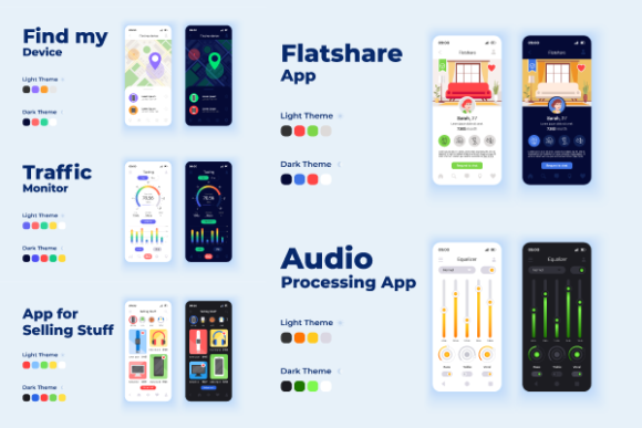 Smartphone Interface Bundle Graphics for Ux And Ui Kits