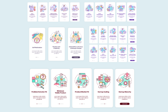 Startup Launch App Page Bundle Graphics