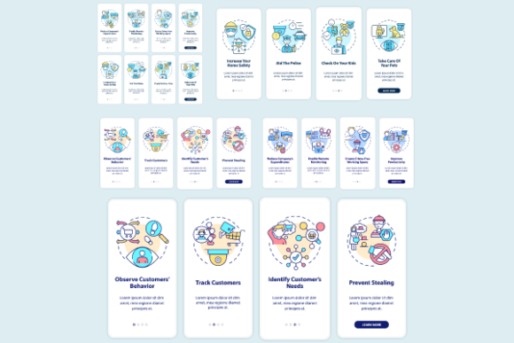 Surveillance Systems App Page Graphics for Digital Sellers