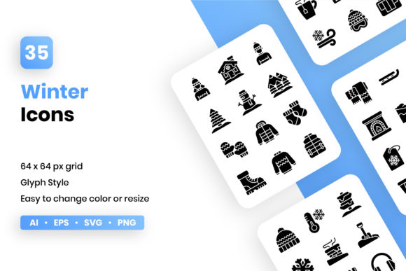 Winter Glyph Icon Set Review
